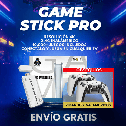 CONSOLA GAME STICK 4K PRO l +20.000 Juegos + 2 Mandos de regalo