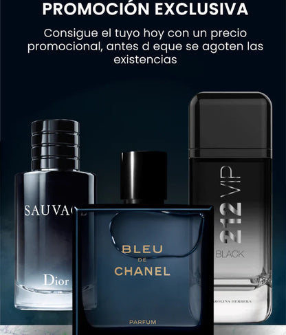 KIT 3: SAUVAGE | BLEU DE CHANEL | 212 VIP