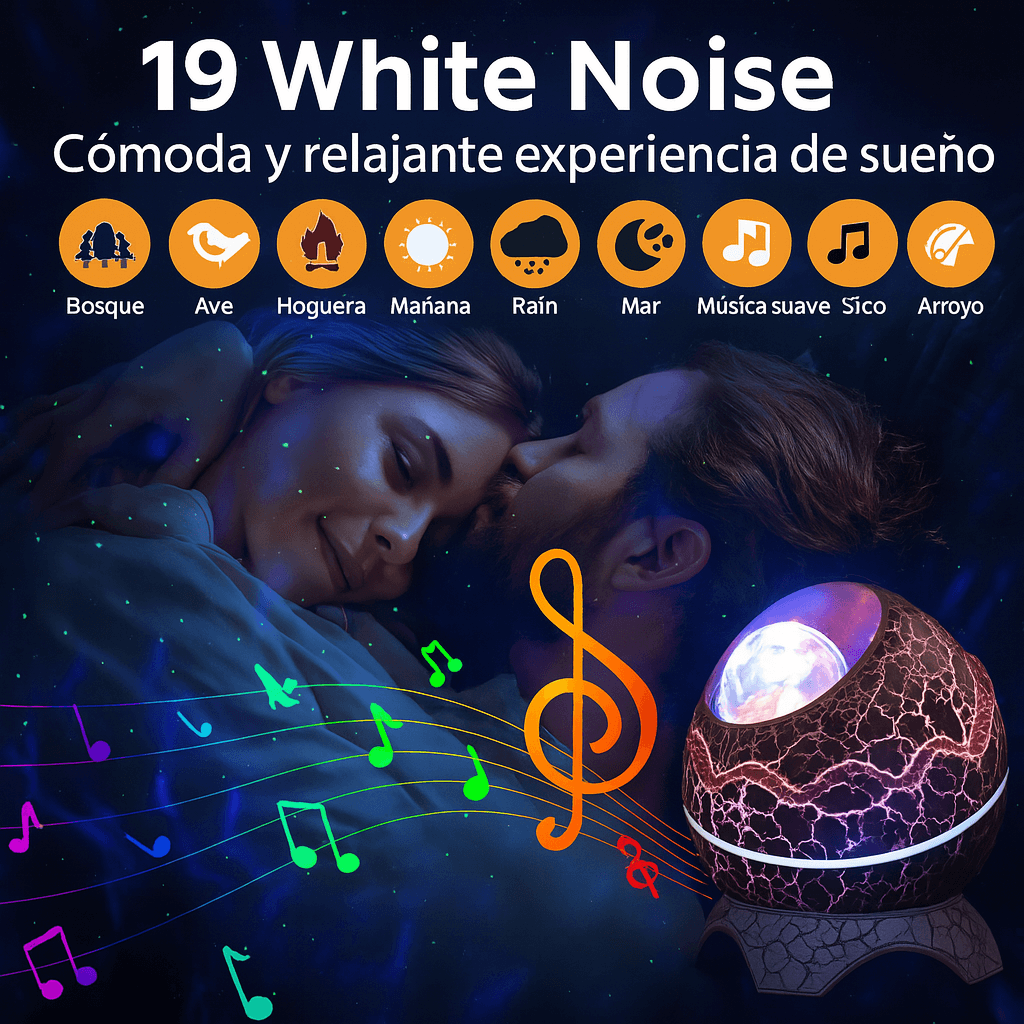 GLOWREX – Proyector Galáctico para Dormir Mejor, Relajarte y Crear Magia Nocturna