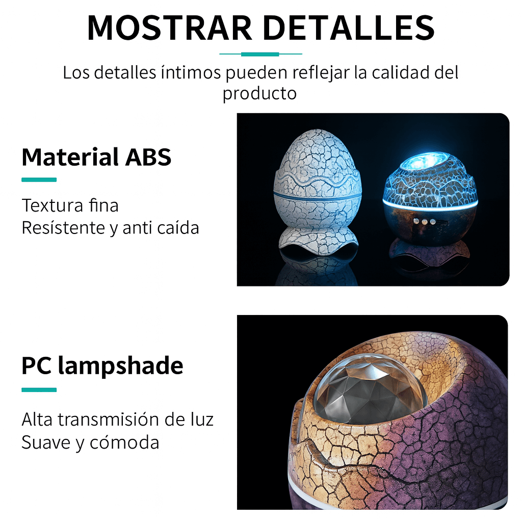 GLOWREX – Proyector Galáctico para Dormir Mejor, Relajarte y Crear Magia Nocturna